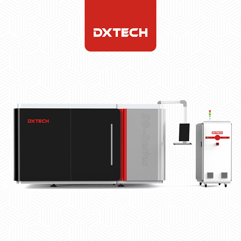 Dxtech Upgrade 6000 Watt Sheet Metal 20mm Mild Steel Aluminum Fiber Laser Cutting Machine