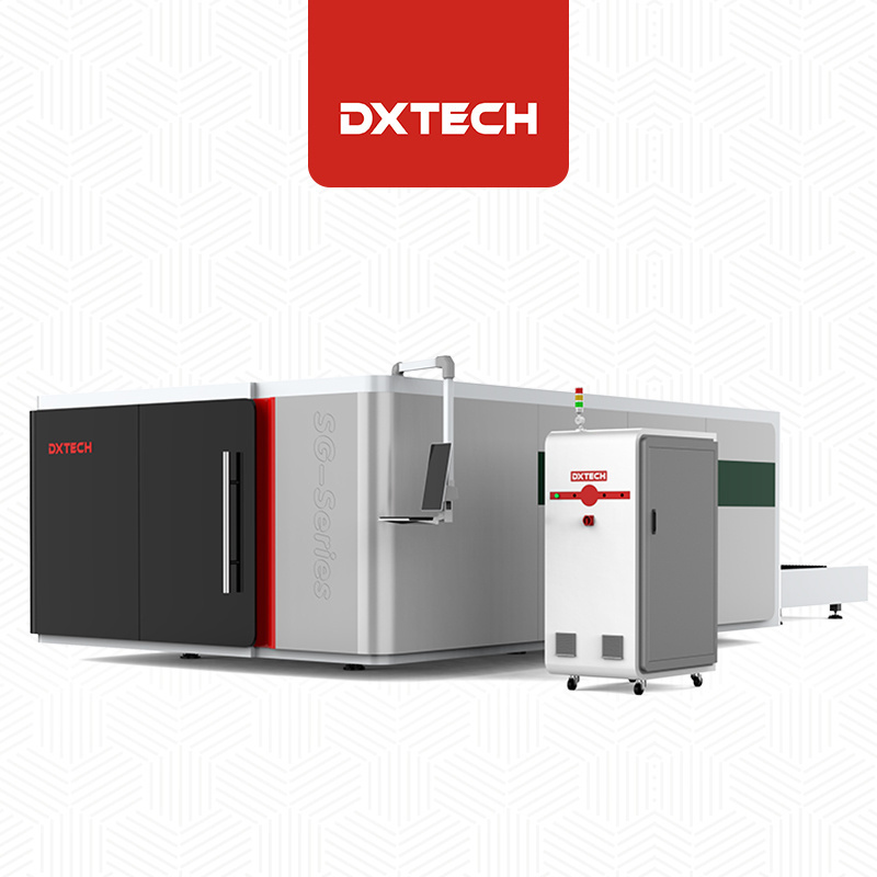 Dxtech Upgrade 6000 Watt Sheet Metal 20mm Mild Steel Aluminum Fiber Laser Cutting Machine