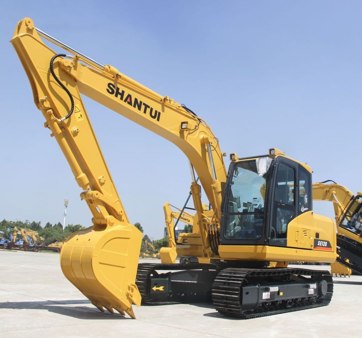 Factory authorized dealer Shantui SE135 13.5 ton digger bagger medium crawler excavator 13 ton excavator for sale