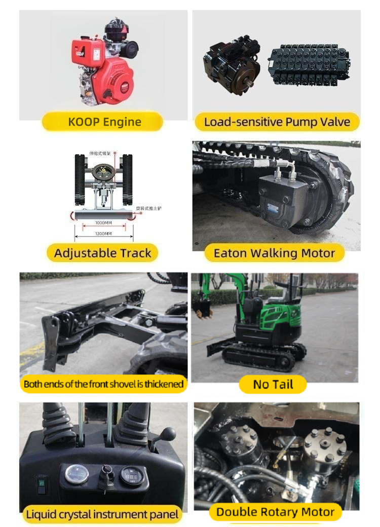 EPA EURO 5 rubber track excavator Sinomach CNCMC TE13 1 ton 1.3 ton mini excavator mini digger bagger 1 ton excavator