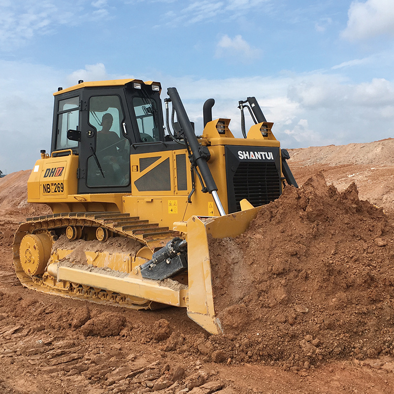 Full Hydraulic Bulldozer Winch 170hp Crawler SHANTUI Bulldozer Tracks DH17