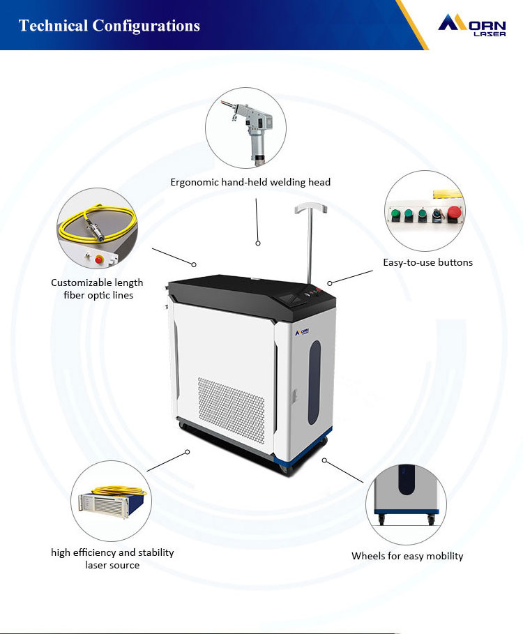 MORN Laser multifunction Handheld Fiber Laser Welder Cleaner Cutter 3 In 1 Metal Stainless Steel Aluminum Laser Welding Machine