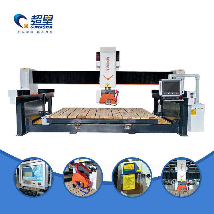 2024 new CNC four-axis bridge stone cutting machine for Artificial granite marble slabs