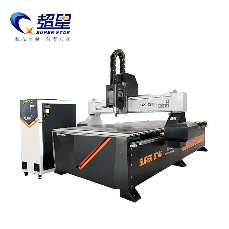 Jinan superstar cnc woodworking router 1325 PVC PE cutting milling engraving machine