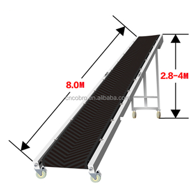 Adjustable height truck loading portable conveyor/Container unloading belt conveyor