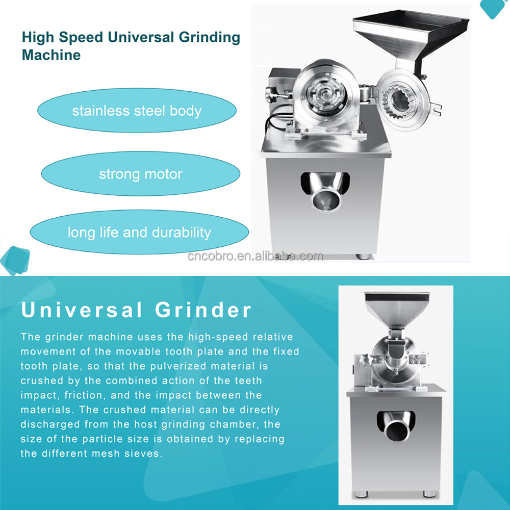 Large capacity grinder machine Grinding Mill for dry fruit spices sugar seed salt chili herb pepper Moringa leaf powder