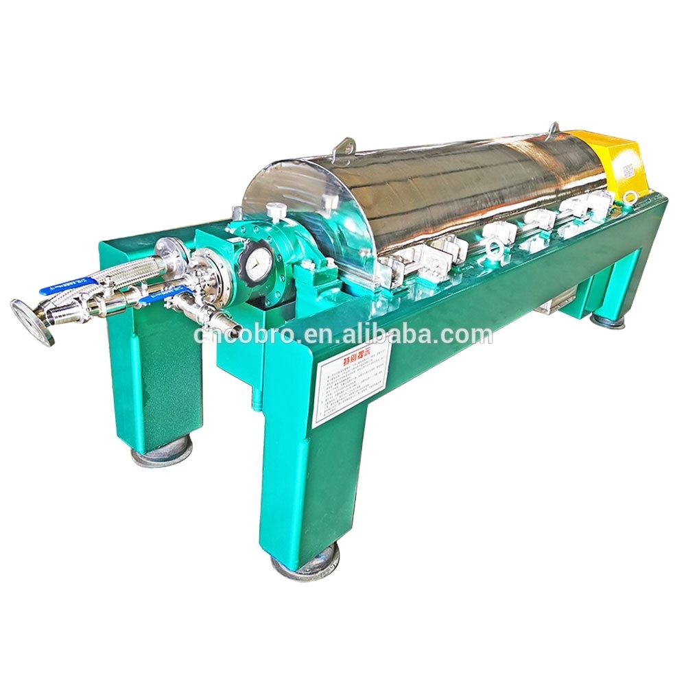 Continuous gravity decanter flow centrifuge decanter design