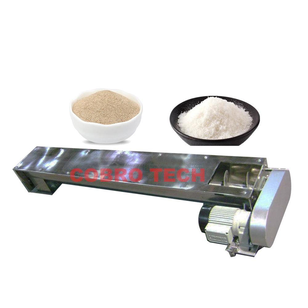 Food auger screw conveyor feeder machine with hopper