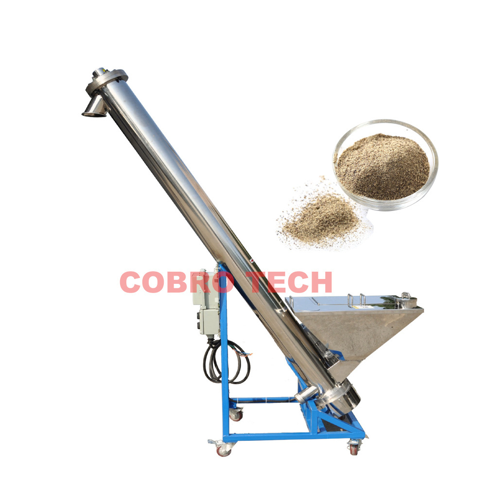 Customizable Flexible Wood Chips Cement Pellets Vertical Screw Conveyor Price