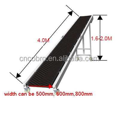 Adjustable height truck loading portable conveyor/Container unloading belt conveyor