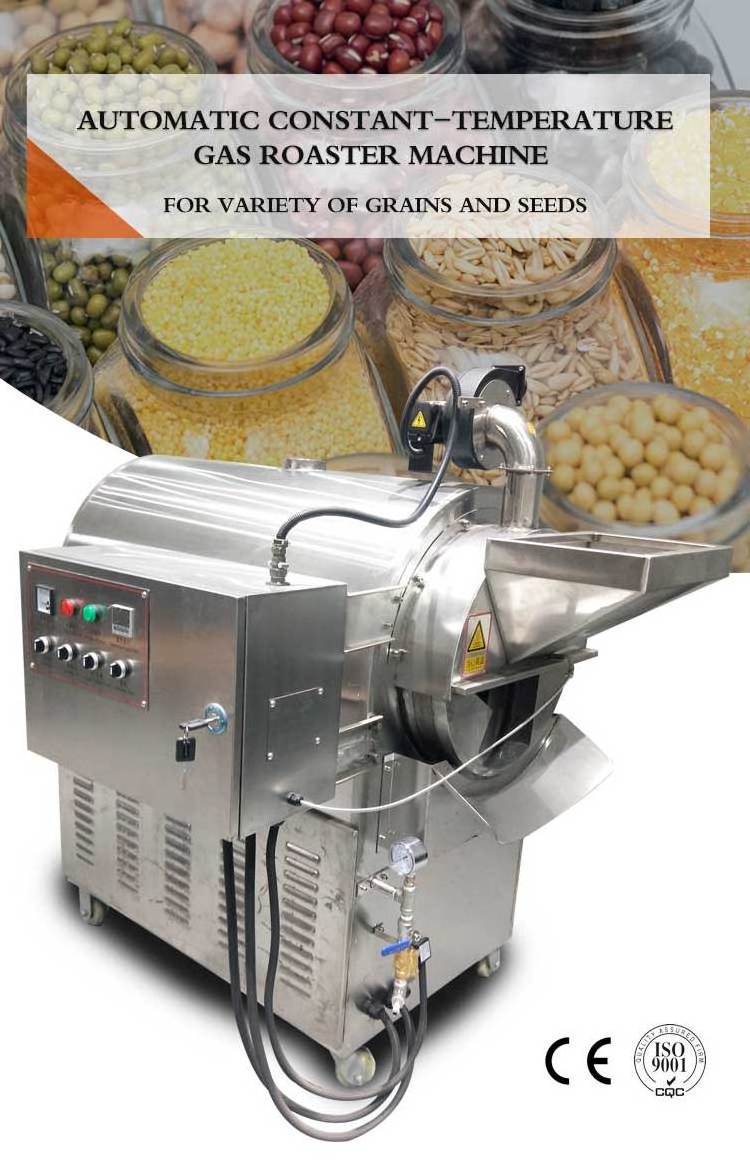 Dongyi Electric/Gas peanut roasting machine /Rice roaster 150KG /100kg automatic seeds baking machine