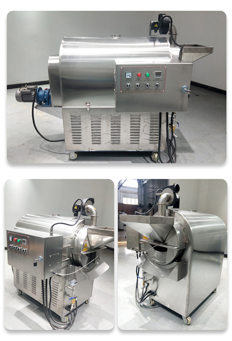 Dongyi Electric/Gas peanut roasting machine /Rice roaster 150KG /100kg automatic seeds baking machine