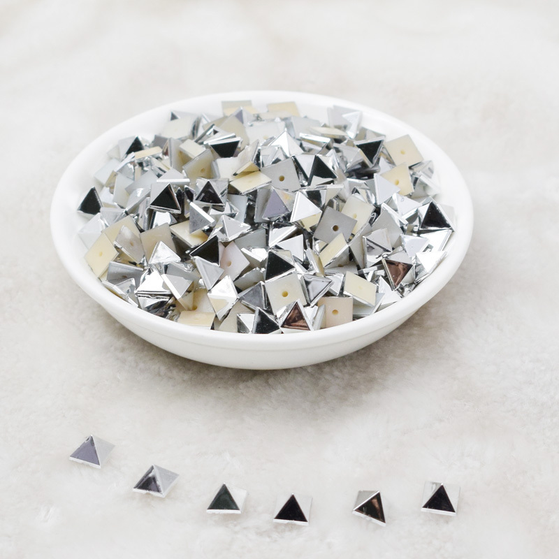 new 200pcs 5.5/8mm charm ccb beads fashion accessoires gold color no fade uv pyramid spike  studs sew on glue on bagsor clothing