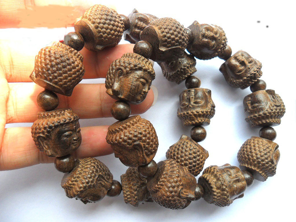 wholesale carved Buddha head mala beads bracelet gifts for men friendship bracelets Religious bracelet good luck jewelry for men