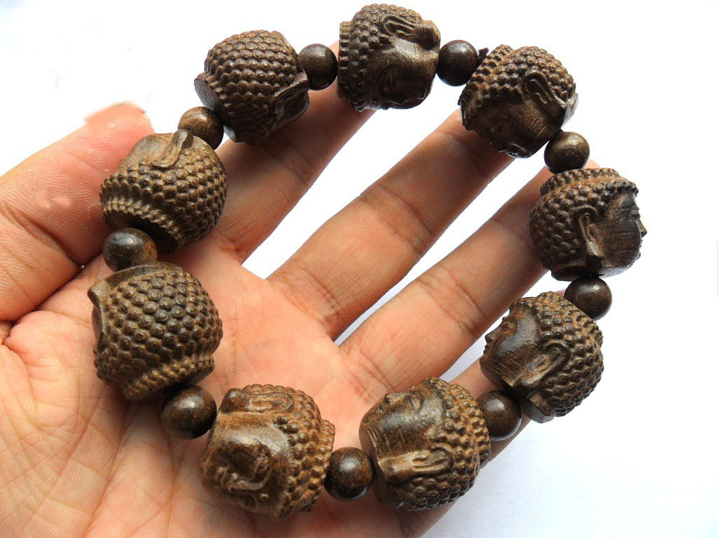 wholesale carved Buddha head mala beads bracelet gifts for men friendship bracelets Religious bracelet good luck jewelry for men