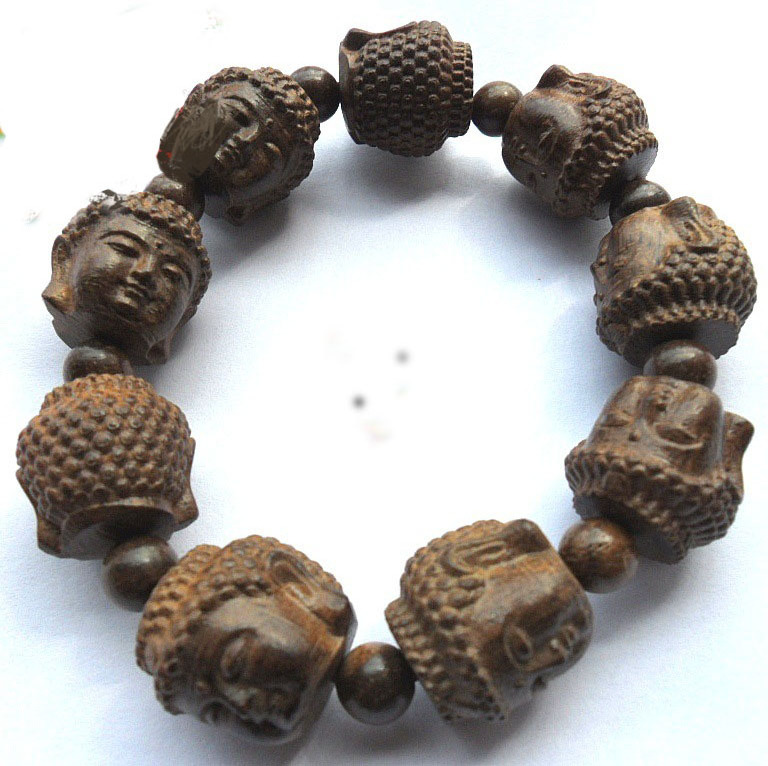 wholesale carved Buddha head mala beads bracelet gifts for men friendship bracelets Religious bracelet good luck jewelry for men