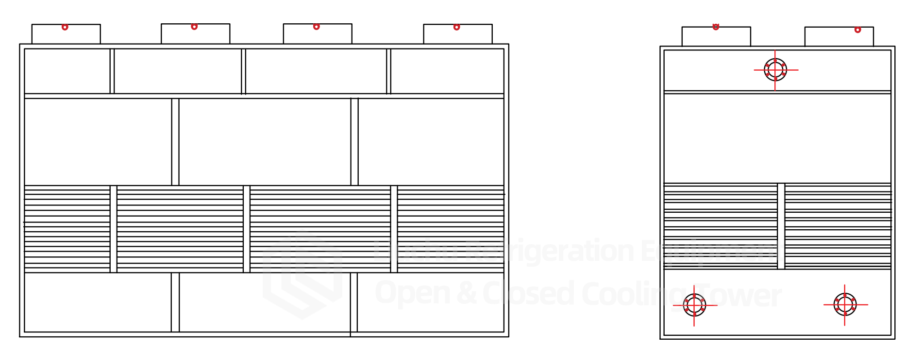 10T-600T Customizable Factory Price Industrial Open Counterflow Cooling Tower