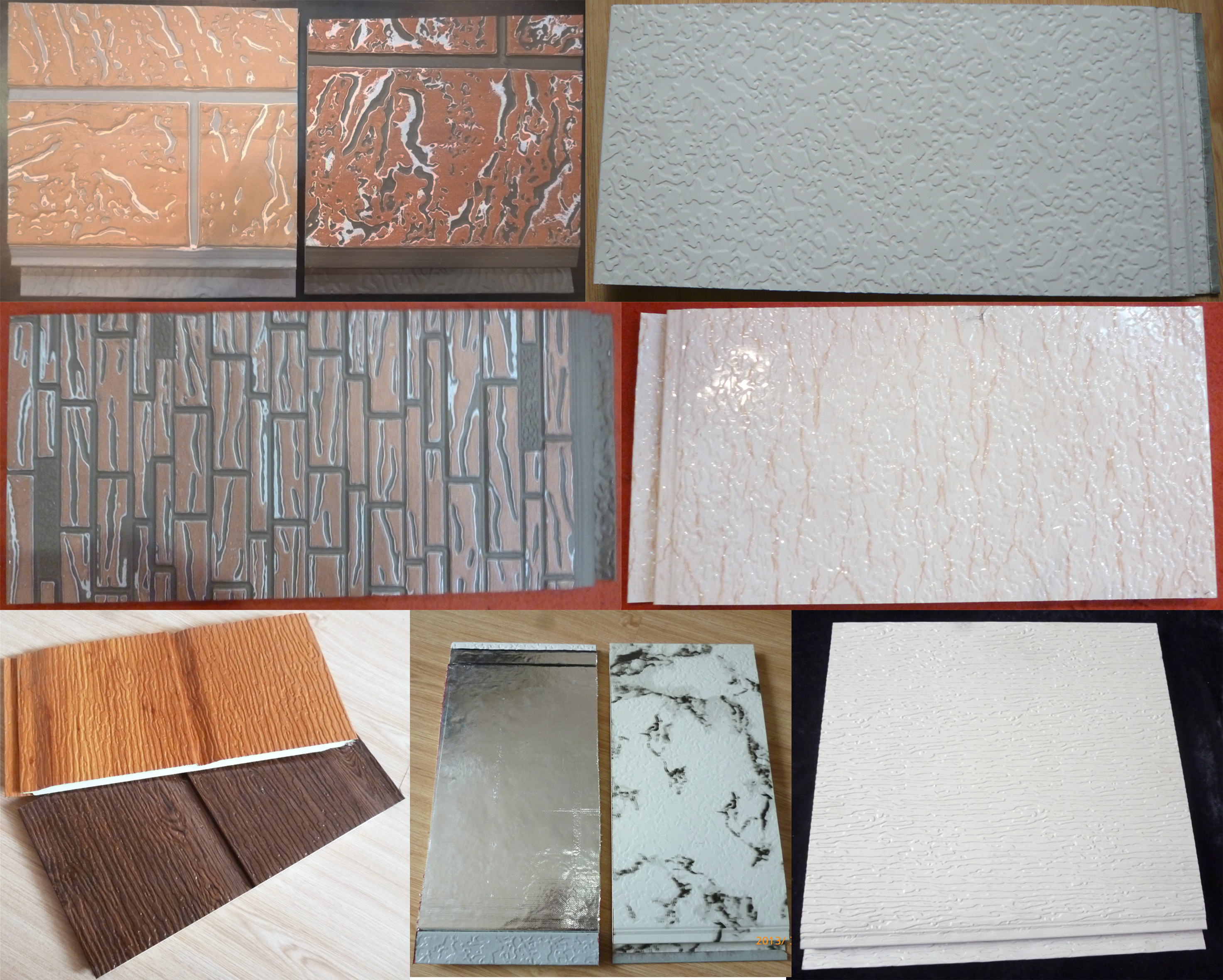 Heat insulation PU Composite Panel/facade wall panel/16/60mm/exterior cladding/wooden like