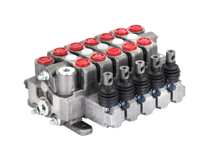 Top Quality 4 Spool Monoblock 80 LPM Manuel Lever Hydraulic Distribution Spool Valves For Tipper Applications