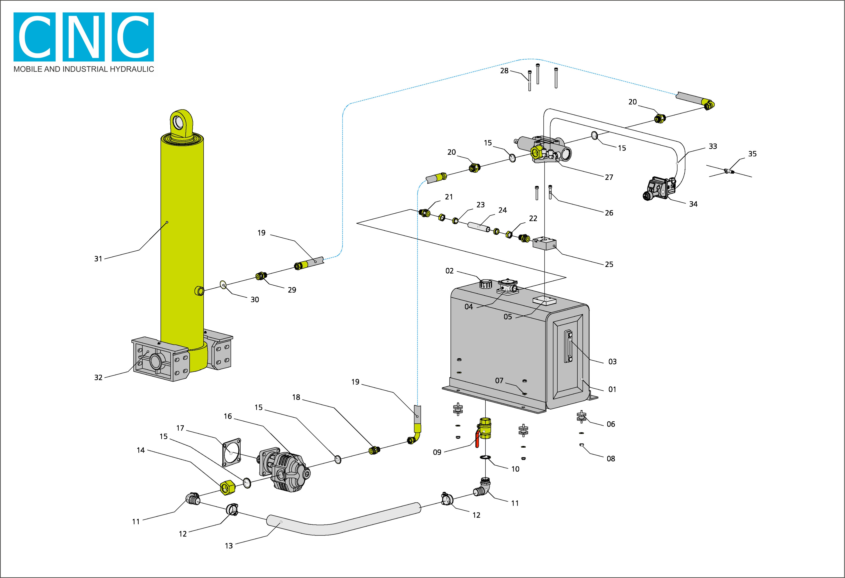 Hydraulic Wetkit For Tipper Dumper Hydraulic Kit Trailer Hydraulic Kit Lowbed Hydraulic Kit Municipial Vehicle Wetkit