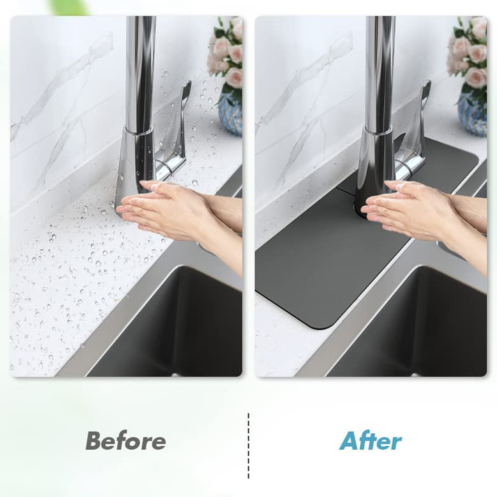 kitchen bathroom non slip Faucet drying Mat diatom mud mats faucet absorbent mat