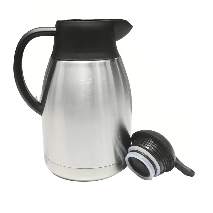 Big Capacity Large Double Wall 2L Thermal Stainless Steel Coffee/ Tea Pots for Restaurants