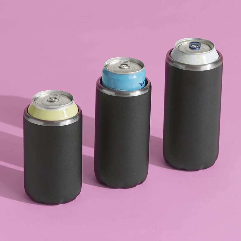 Slim Can Cooler for Slim Beer & Hard Seltzer Double-walled Stainless Steel 12oz Sleeve Skinny Can Coozies Drink Holder