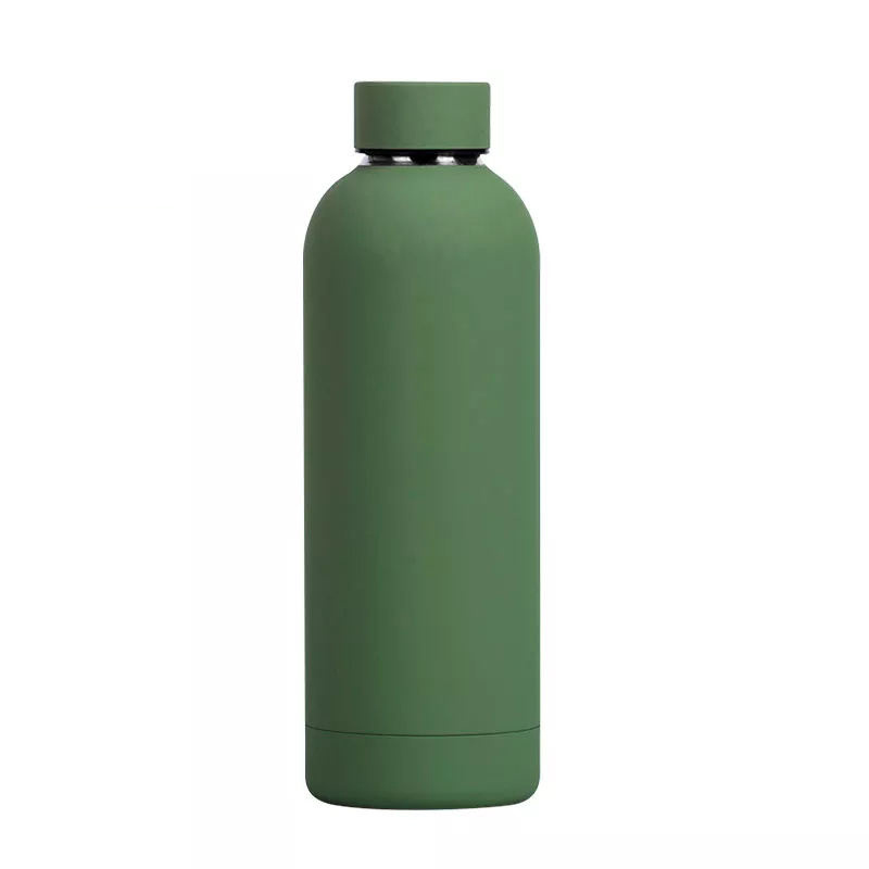 Custom Logo 500ml Sports Thermos Stainless Steel Double Wall Vaccum Thermal Flask Rubber Paint Matte Soft Touch Water Bottle