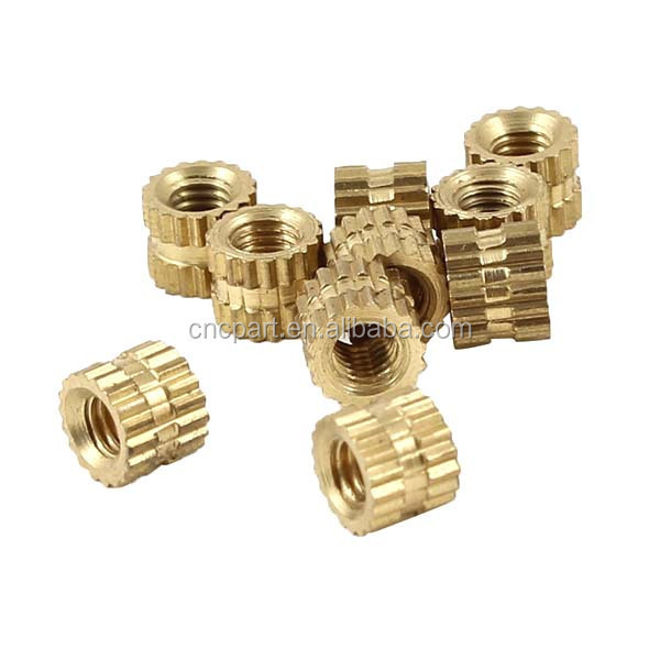 China manufacturer round threaded brass insert cnc nuts blind knurled nut m3 m4 m6 m8 m10  brass thread insert nut