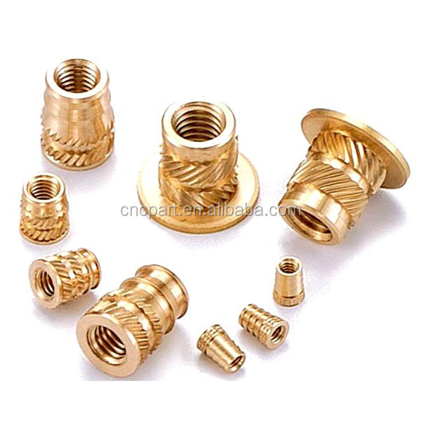 China manufacturer round threaded brass insert cnc nuts blind knurled nut m3 m4 m6 m8 m10  brass thread insert nut