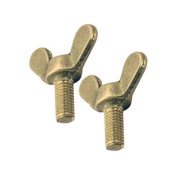 China supplier brass m5 m6 m8 wing head bolt with wing nut Butterfly Nuts