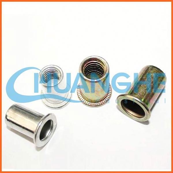 China supplier wholesale flat head blind rivet m4 m5 m20 m8 knurled threaded inserts rivet nut