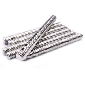 Factory wholesale threaded rod customized size metal stainless steel threaded rod