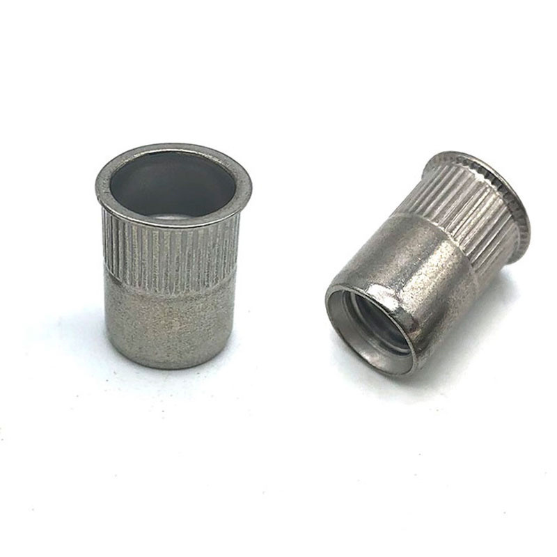 CNC Part Blind Rivnuts M6 - M24 Metric Stainless Steel Aluminum Rivnuts Thread Nut Flat Head Yellow Zinc Nutsert For Plastic