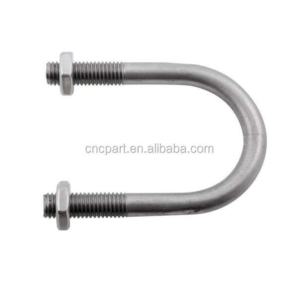 Customized fastener m15 m16 U Bolt And Nuts zinc plated u bolts with nuts