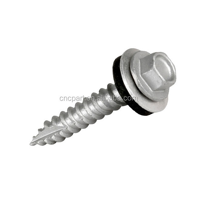 China wholesale color painted din m3 m4 m6 5 flange hexagon head self drilling roof screws with washers metal roof screws