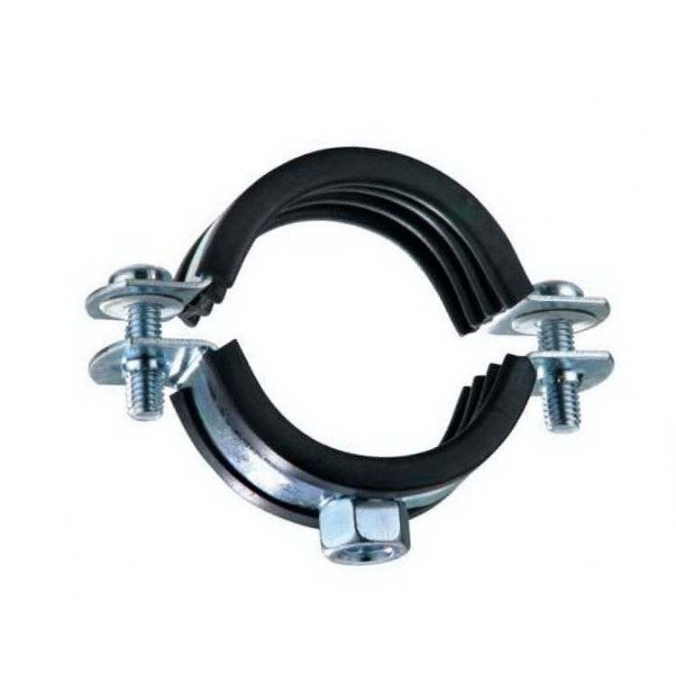 China supplier custom rubber pipe clamp plastic cable hose clamp Steel quick release pipe clamps with EPDM rubber