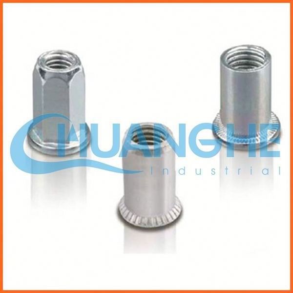 China supplier wholesale flat head blind rivet m4 m5 m20 m8 knurled threaded inserts rivet nut