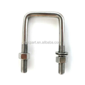 Customized fastener m15 m16 U Bolt And Nuts zinc plated u bolts with nuts