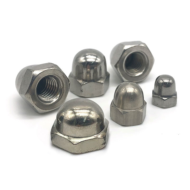 Customized m6 m10 Stainless Steel cap nuts self locking Hex Domed Cap Nuts with high quality M8 Nyloc nuts