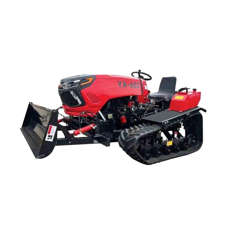 Small Multifunction Ride on Tracked Rotovator Mini Rotary Tiller Cultivator for Paddy Fields and Dry Land