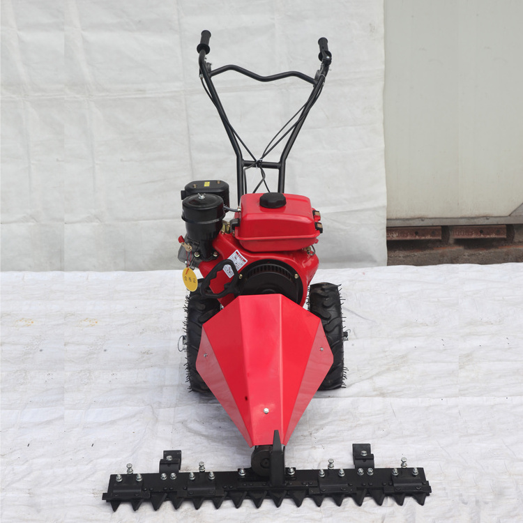 Hot Mini Sickle Bar Mower 800/900/1200mm grass cutting machine walking tractor grass cutter Gasoline Hand Push Lawn Mower