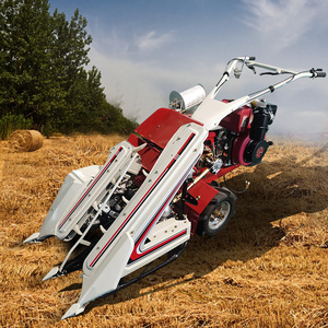 Wheat, rice, barley and oat harvesting and baling all-in-one machine