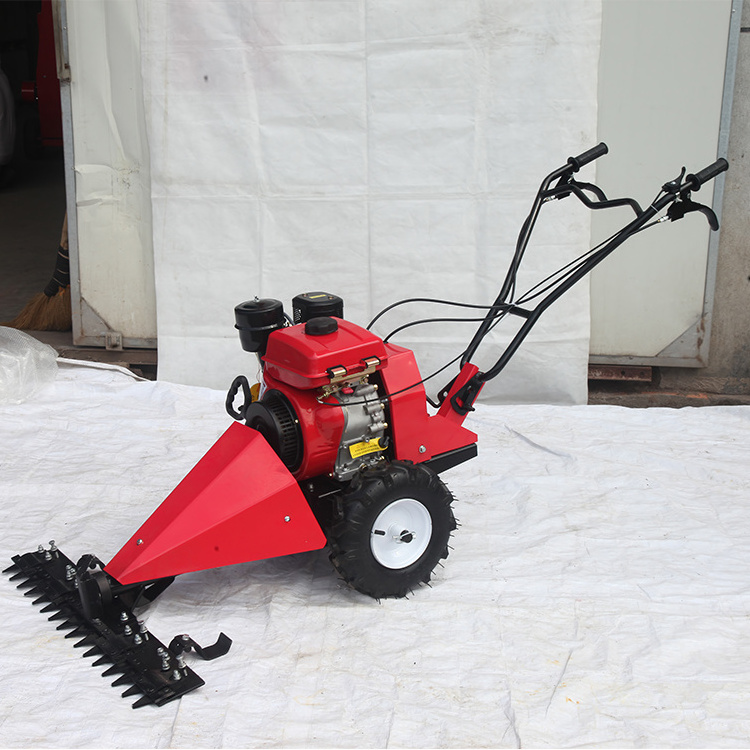 Hot Mini Sickle Bar Mower 800/900/1200mm grass cutting machine walking tractor grass cutter Gasoline Hand Push Lawn Mower