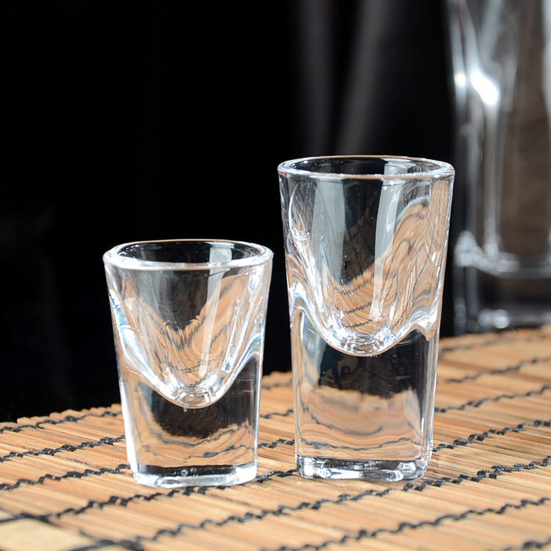 Wholesale 0.5oz square thick bottom mexican tequila customized shot glasses sublimation shot glass