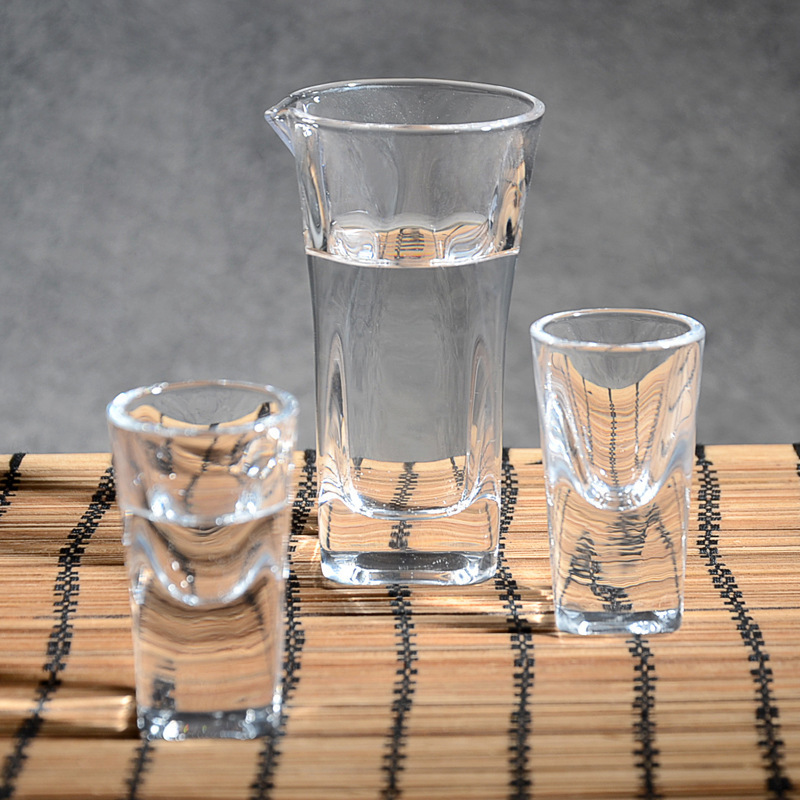 Wholesale 0.5oz square thick bottom mexican tequila customized shot glasses sublimation shot glass