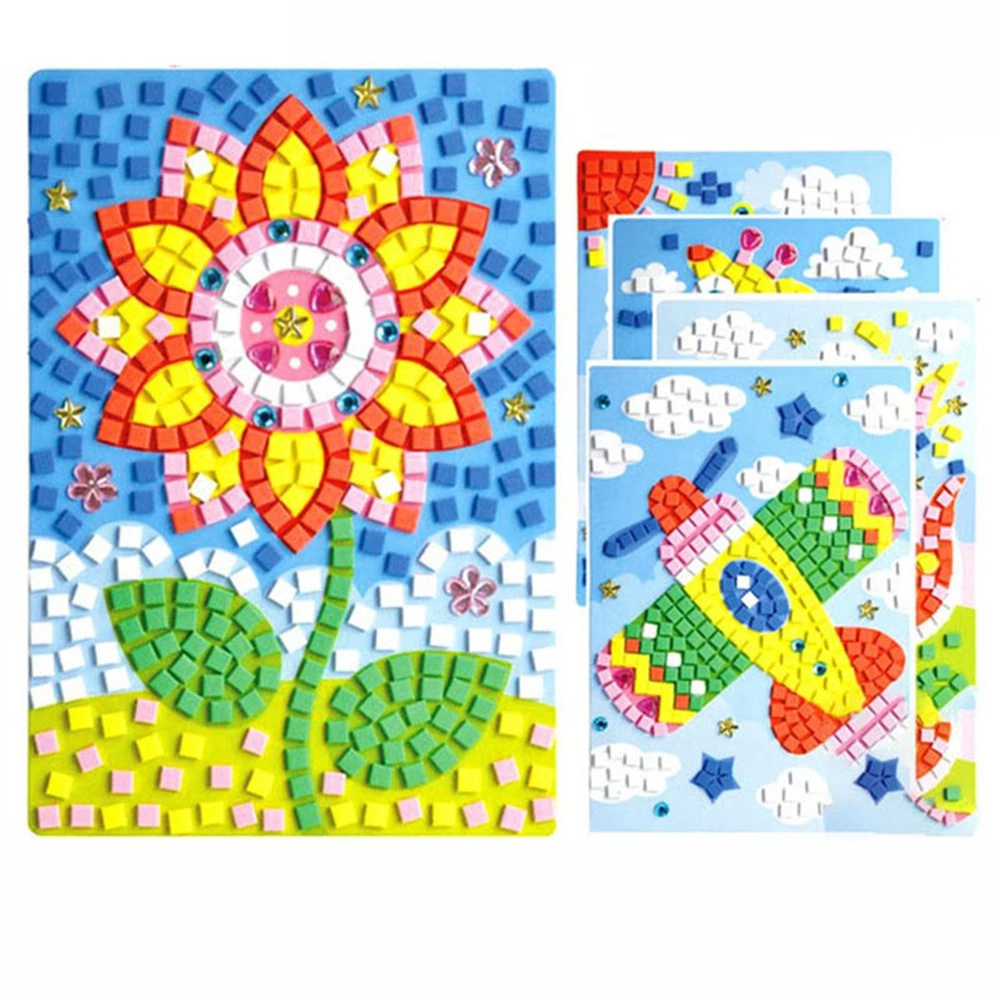 Creative Kids Game DIY Kits 3D Mosaics Puzzle Stickers EVA Foam Drawing Early Educational Toys