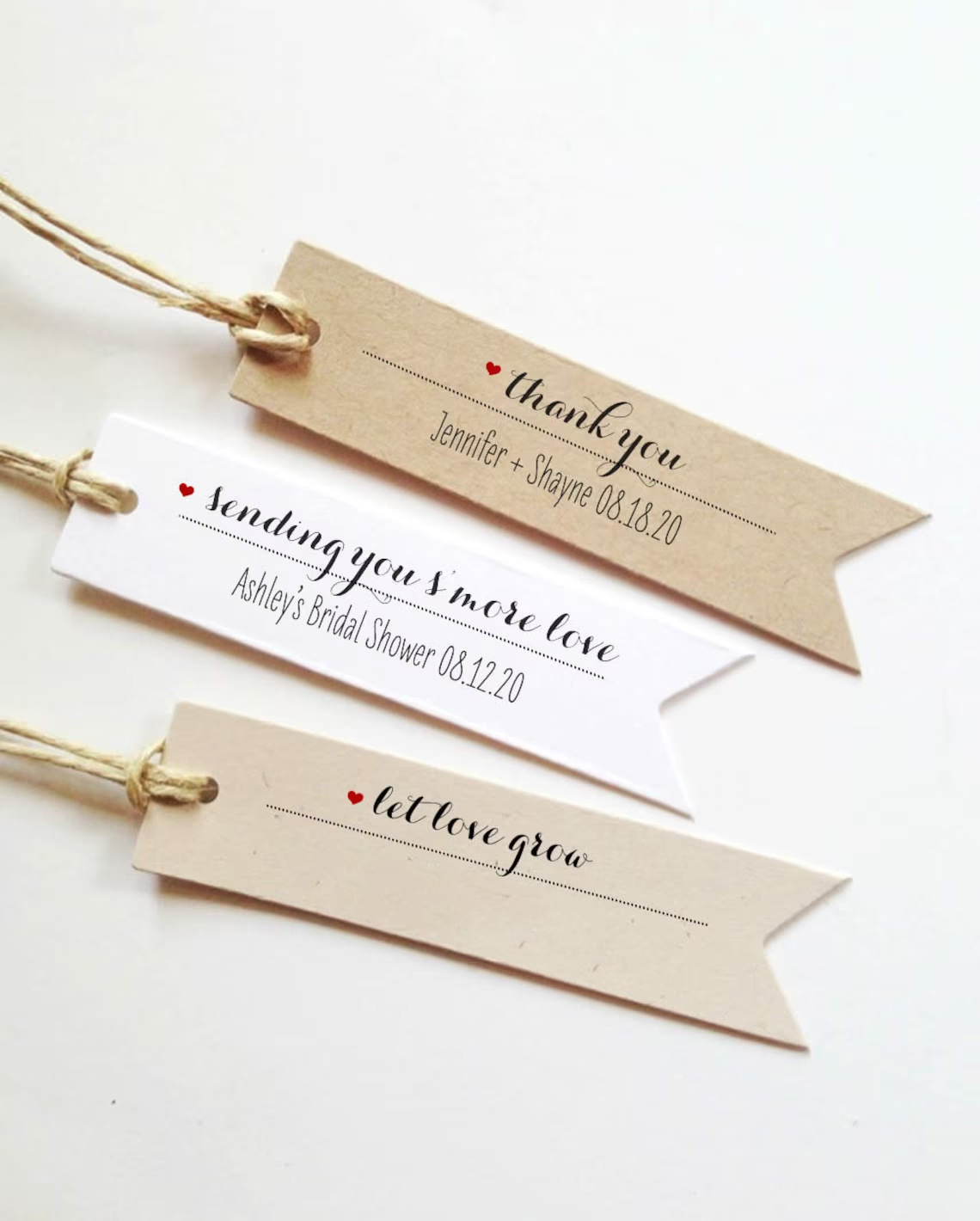 Wholesale Custom Gift Personalized Wedding Bridal Shower Tag Custom Smore Tag