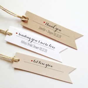 Wholesale Custom Gift Personalized Wedding Bridal Shower Tag Custom Smore Tag