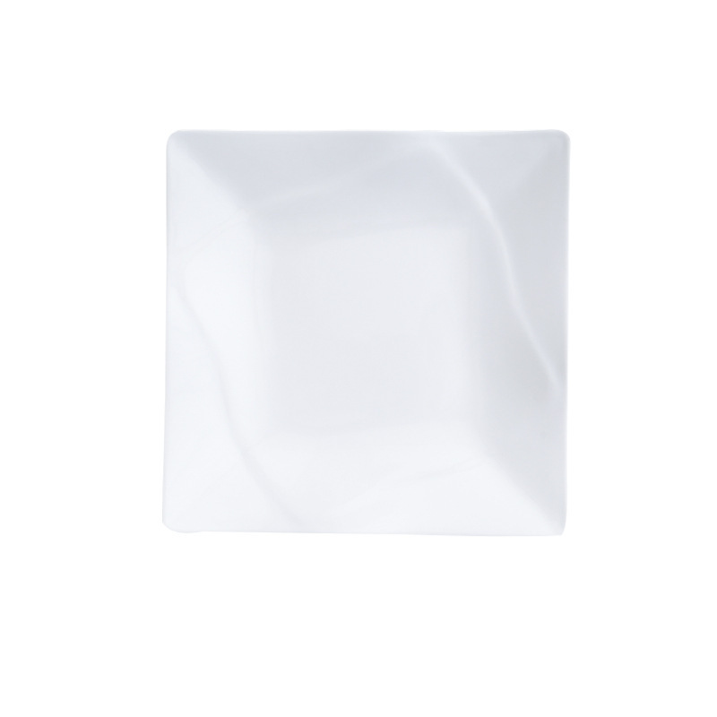 Wholesale Bulk Unbreakable White Square 7/8/9/10/11/12 Inch Restaurant Melamine Dinner Plates For Catering